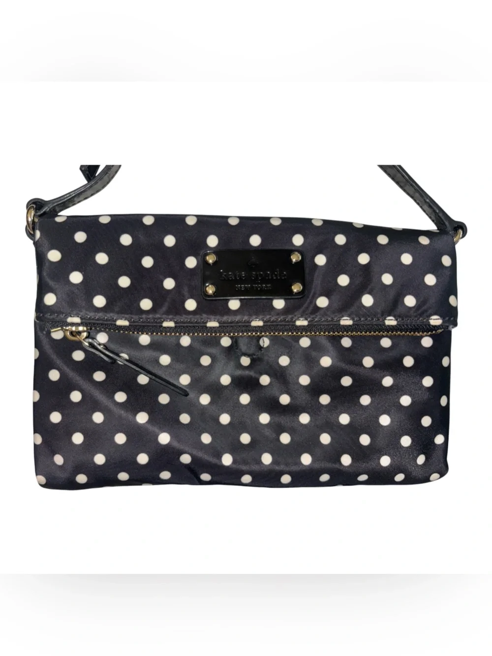kate spade Black and White Polka Dot Crossbody Bag
